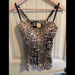 Marciano, Silk Leopard Print Blouse